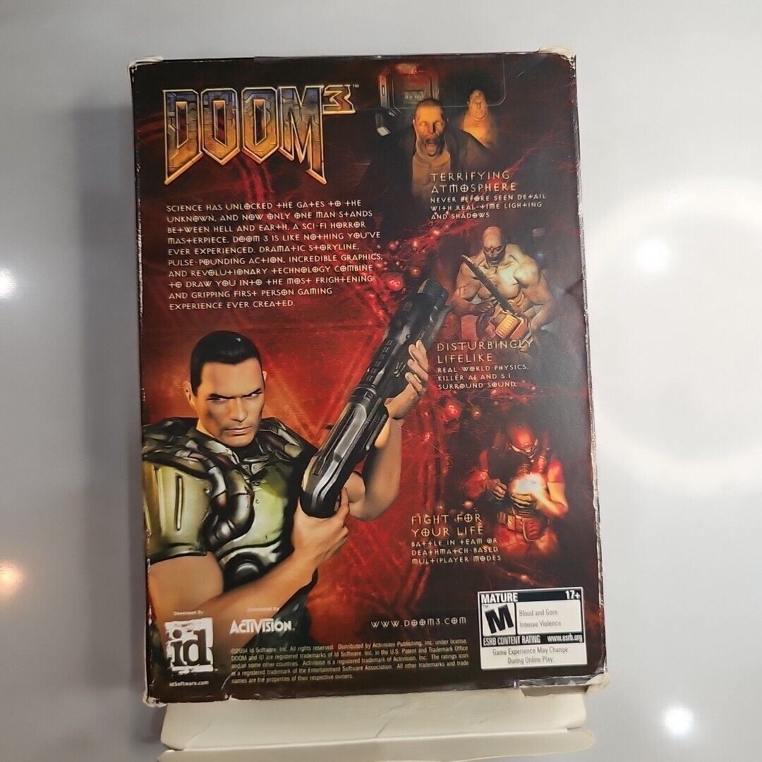 Doom 3 First Person Shooter PC Video Game 3 CD Set in Box