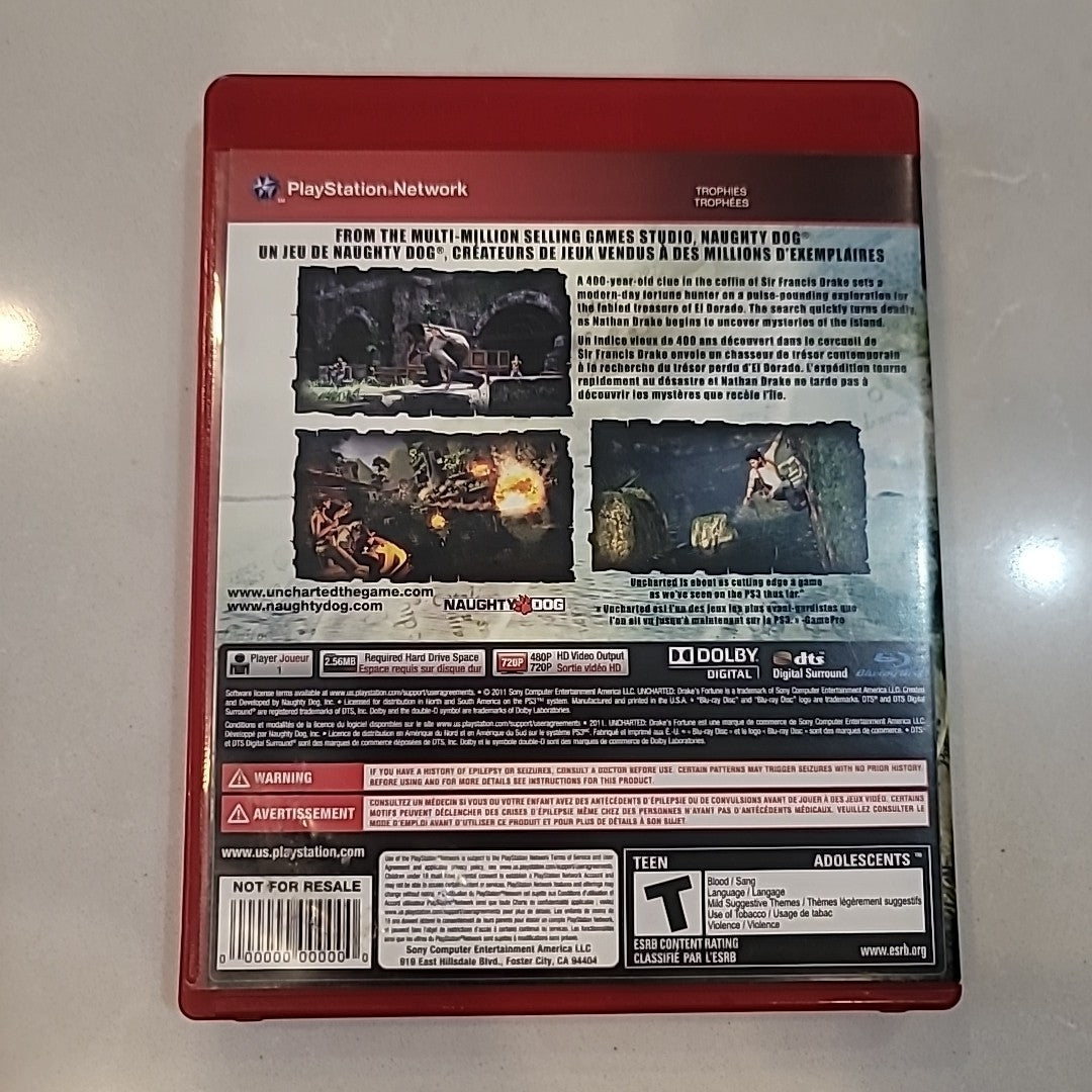 Uncharted: Drake's Fortune (Sony PlayStation 3, 2007) 
