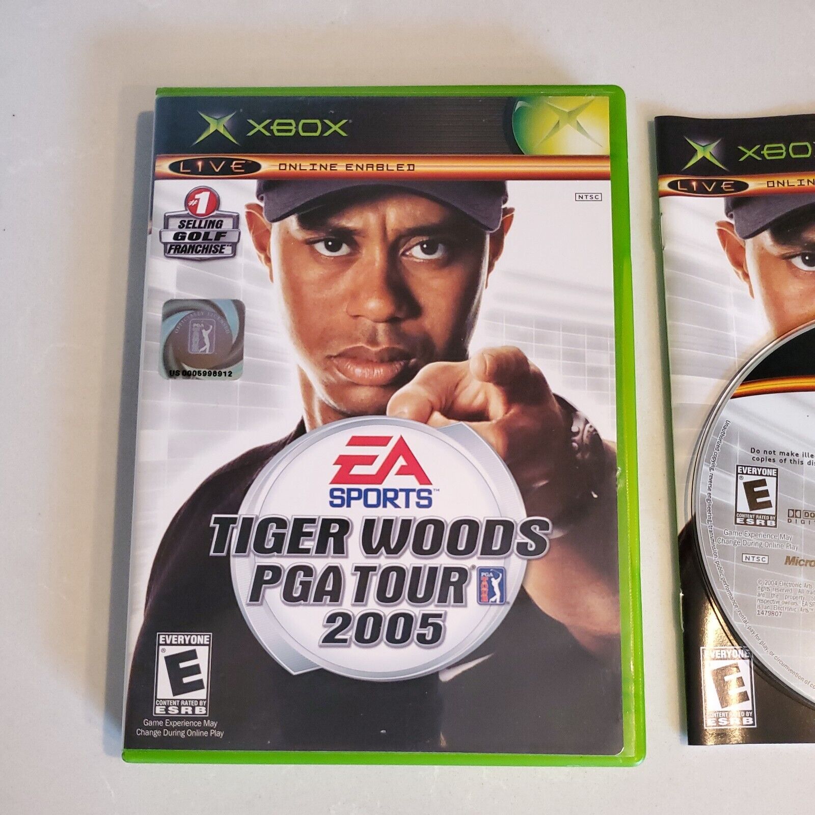 Tiger Woods PGA Tour 2005 (Microsoft Xbox, 2004) Complete CIB SB2