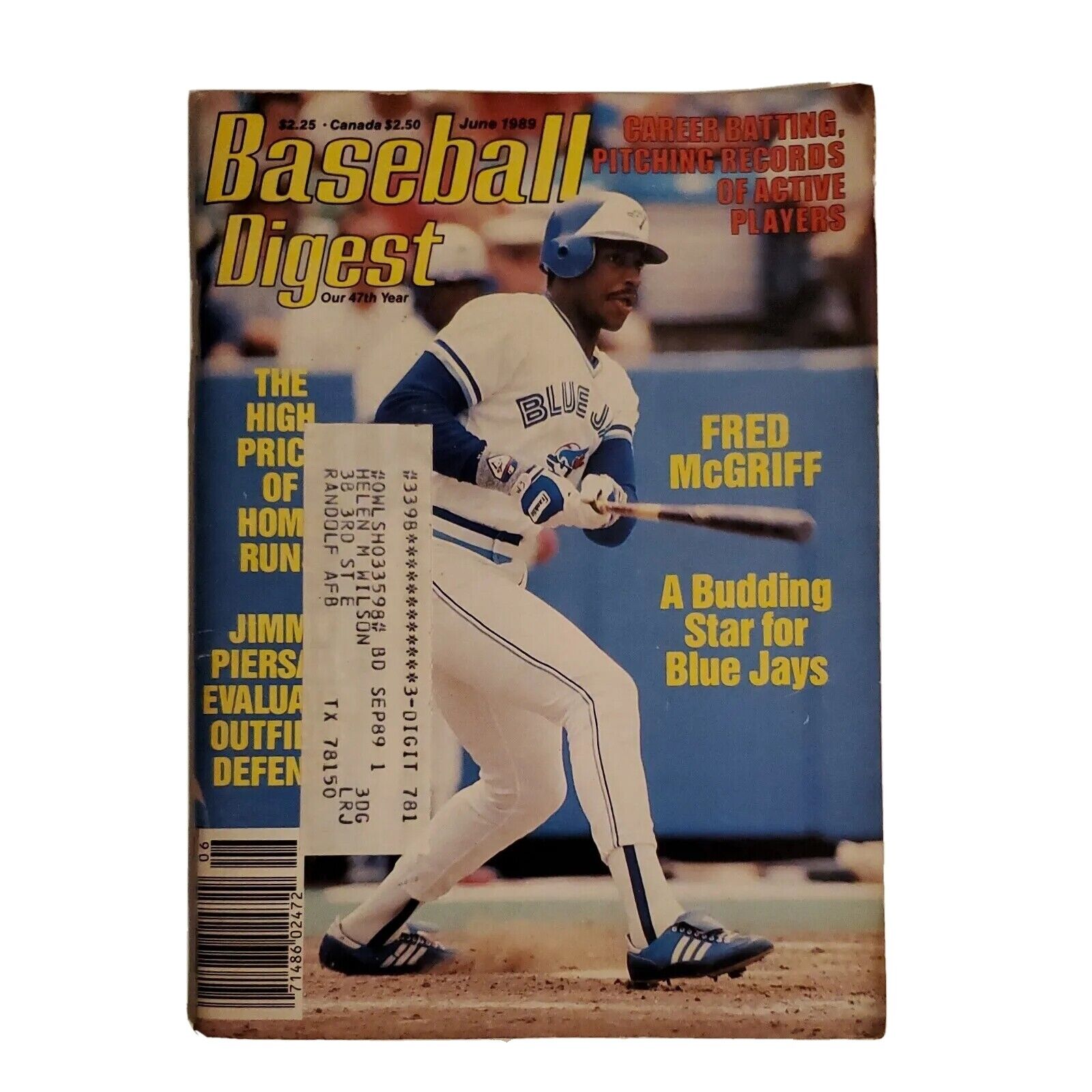  Baseball Digest June 1989 Fred McGriff, Career Pitching Records       ID:33170