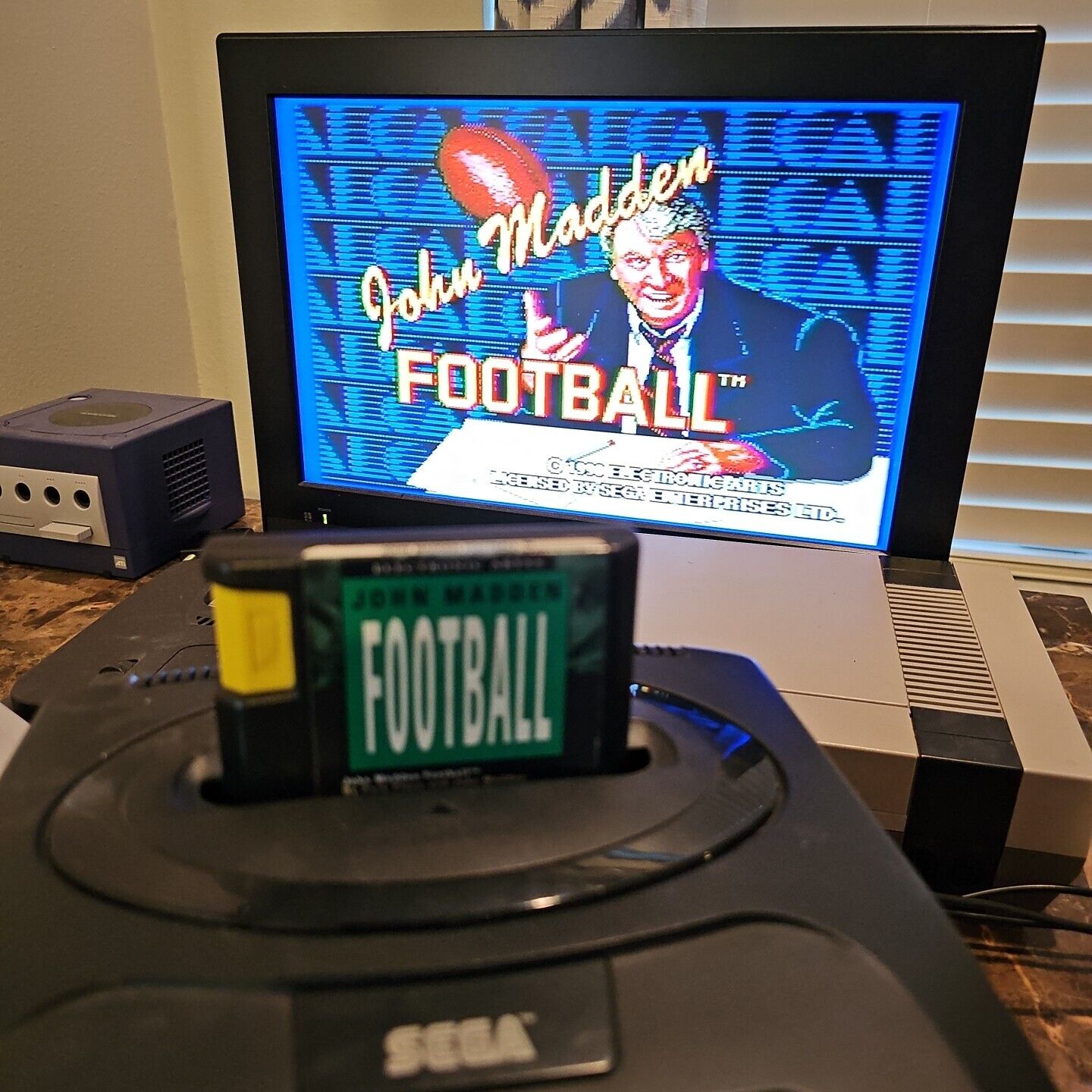 John Madden Football (Sega Genesis, 1990) Authentic Tested Video Game Works