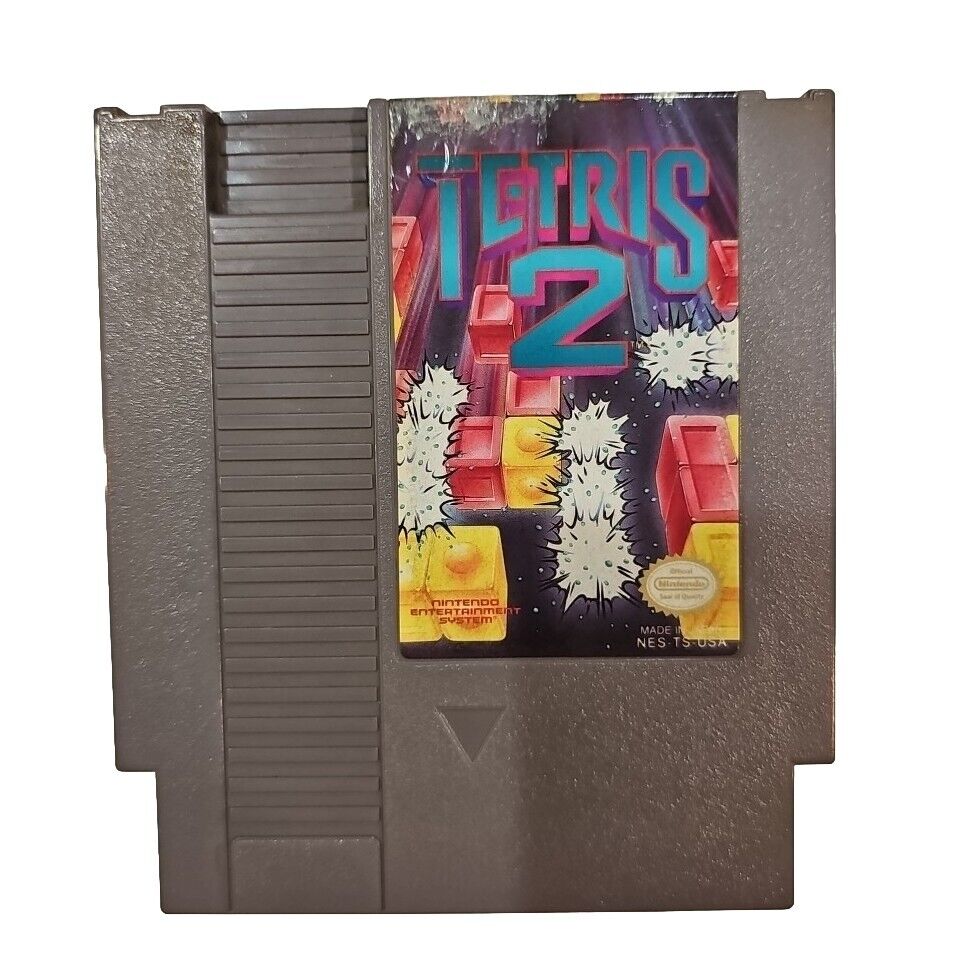 Tetris 2 (Nintendo Entertainment System 1993 NES Cartrdige Manual Sleeve Tested