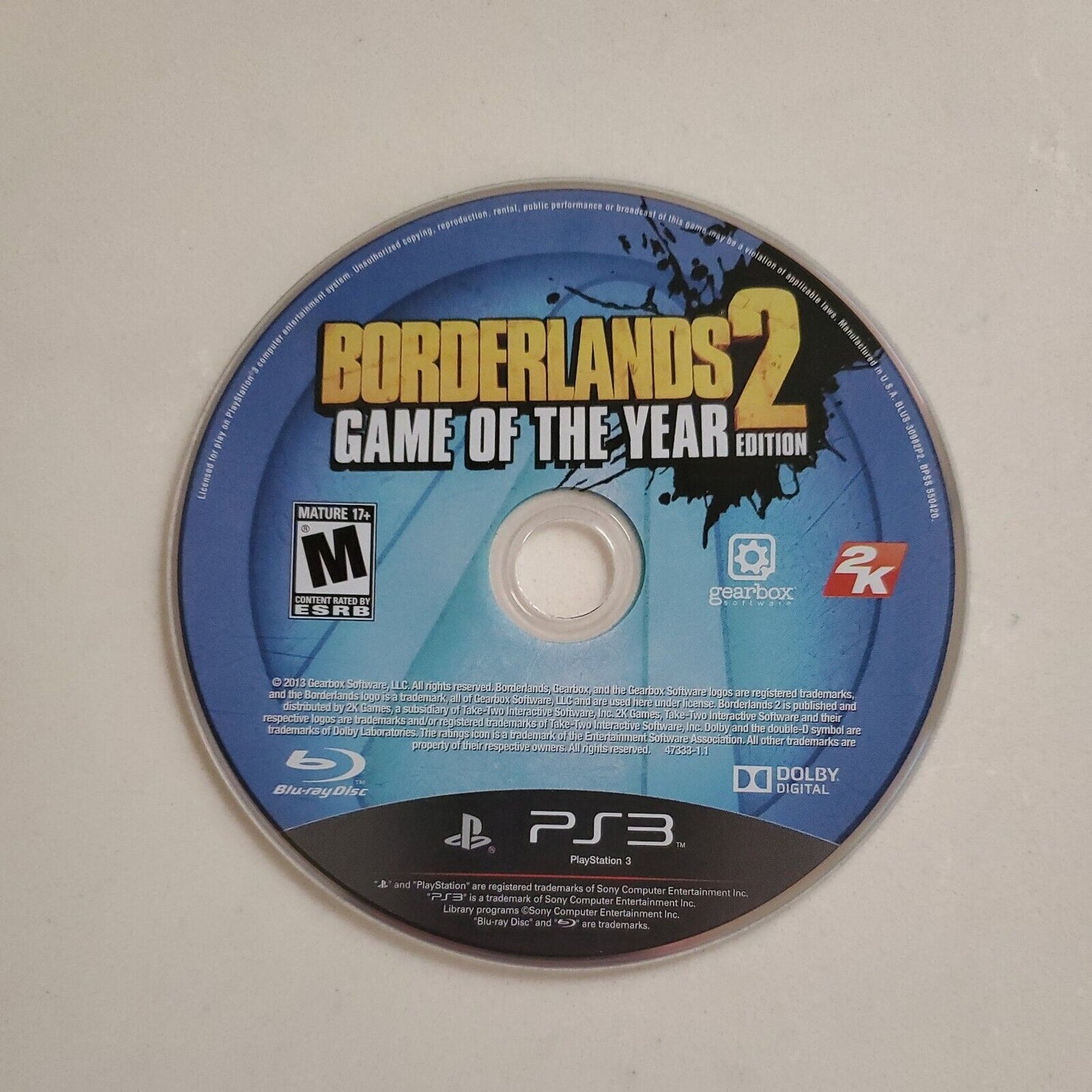 Borderlands 2 Game Of The Year Edition Sony Playstation 3 PS3 ~ Fast Shipping!