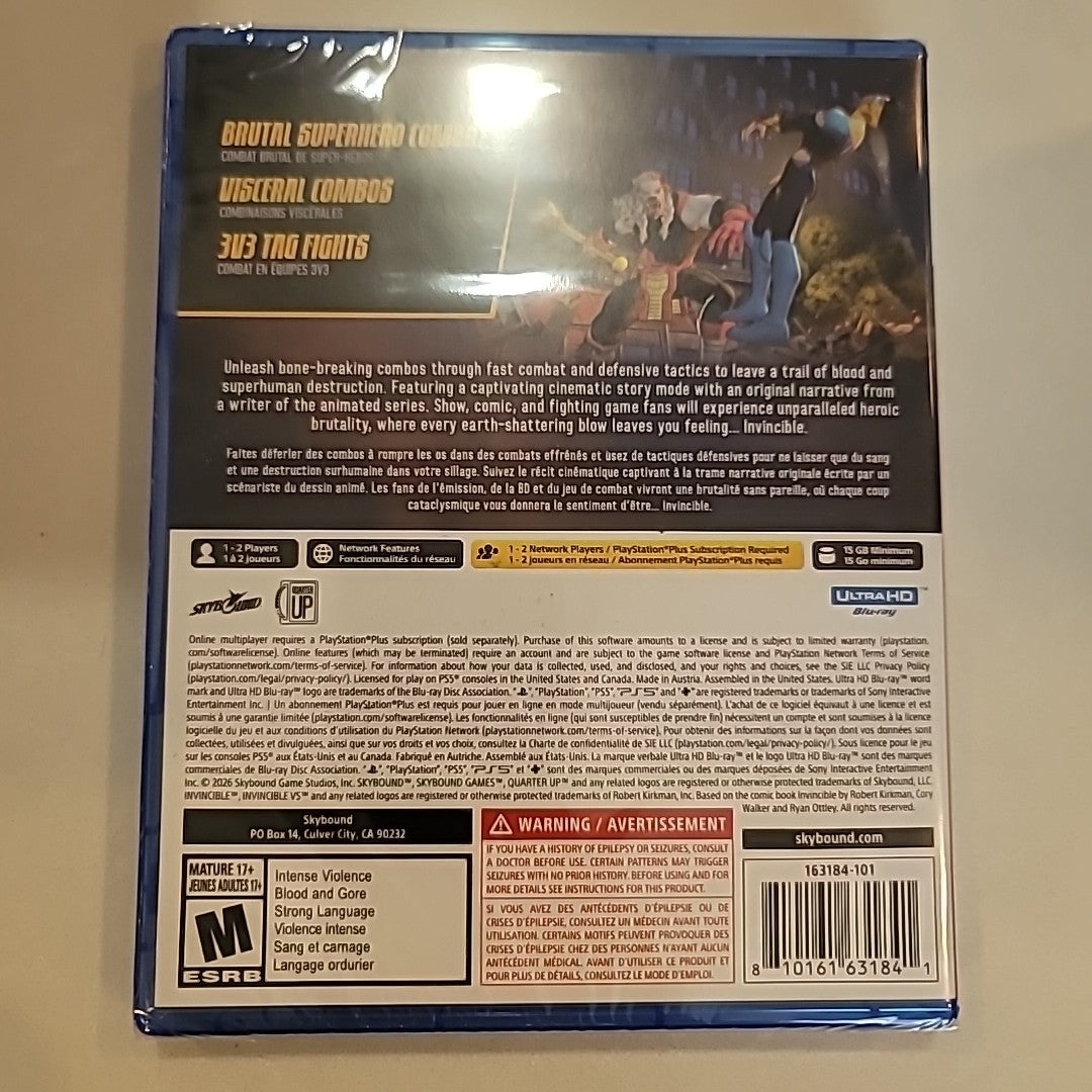 Invincible VS PS5 Lunar Exclusive Standard Edition NEW SEALED!