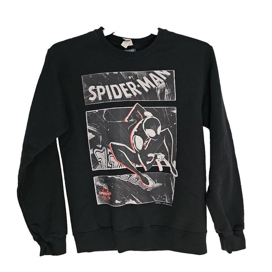 Vintage BLACK SPIDER-MAN Marvel Comics T-Shirt Size Small SM MENS Sweatshirt