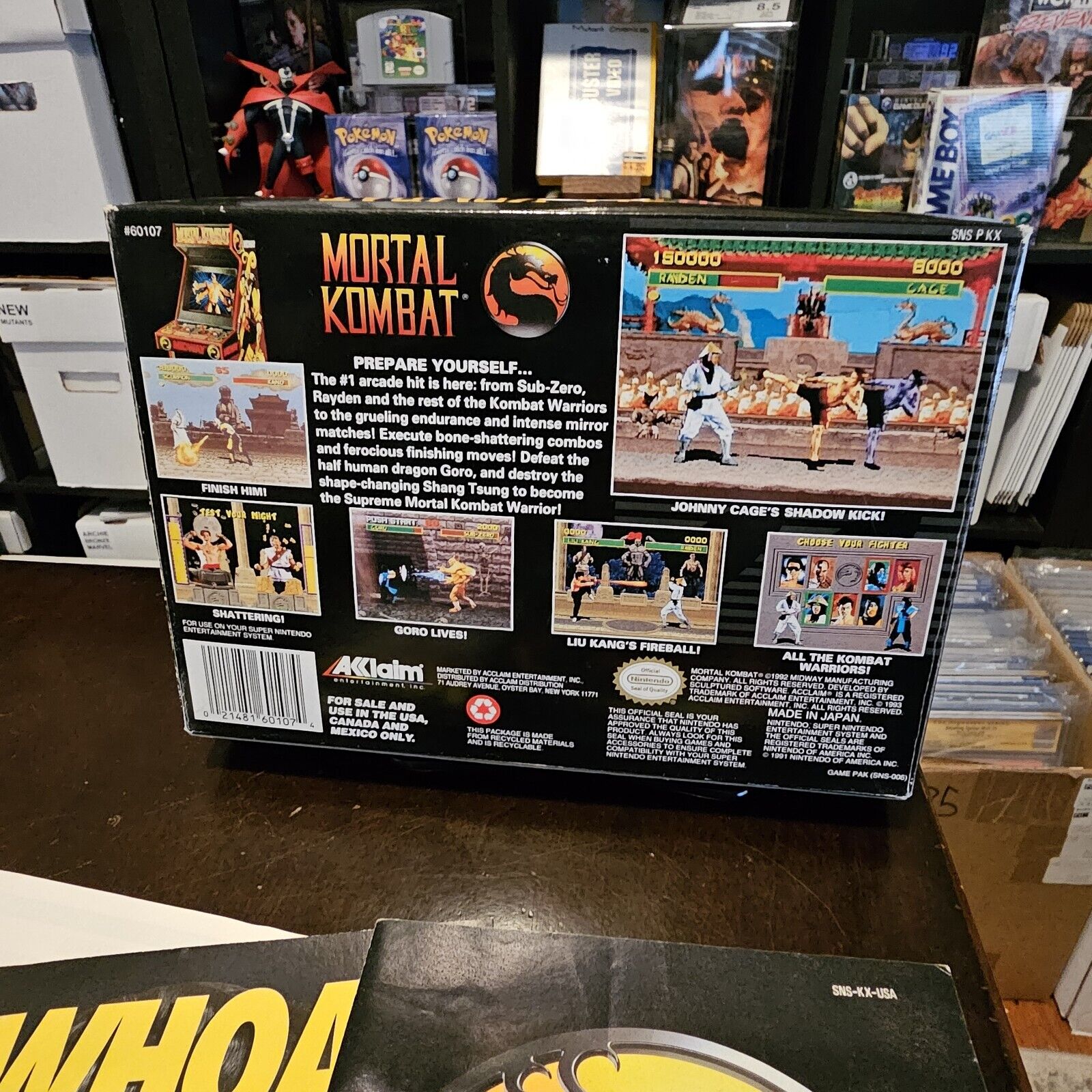 Mortal Kombat: Competition Edition (SNES 1992) CIB With Reg, Excellent Condition