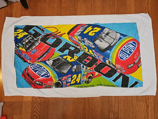 Vintage Nascar Jeff Gordon 24 Large Beach Towel 1997 28" X 55"