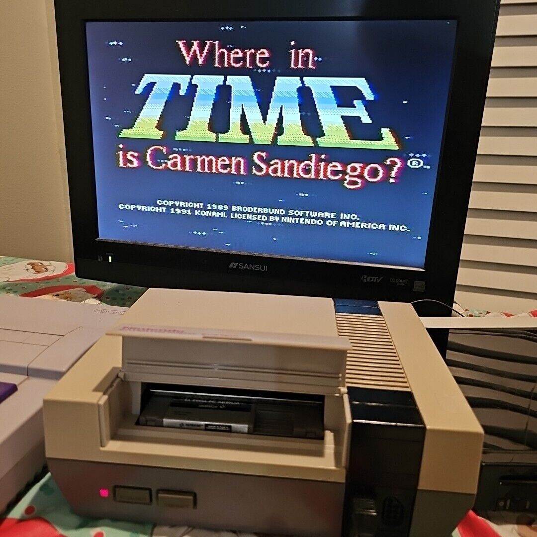 Where In Time Is Carmen Sandiego Authentic Nintendo NES Game - Tested & Working