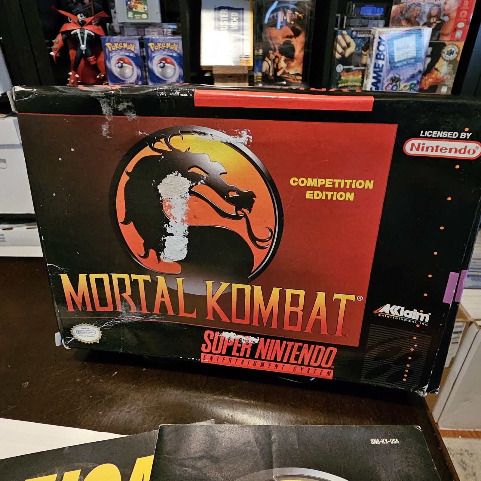 Mortal Kombat: Competition Edition (SNES 1992) CIB With Reg, Excellent Condition