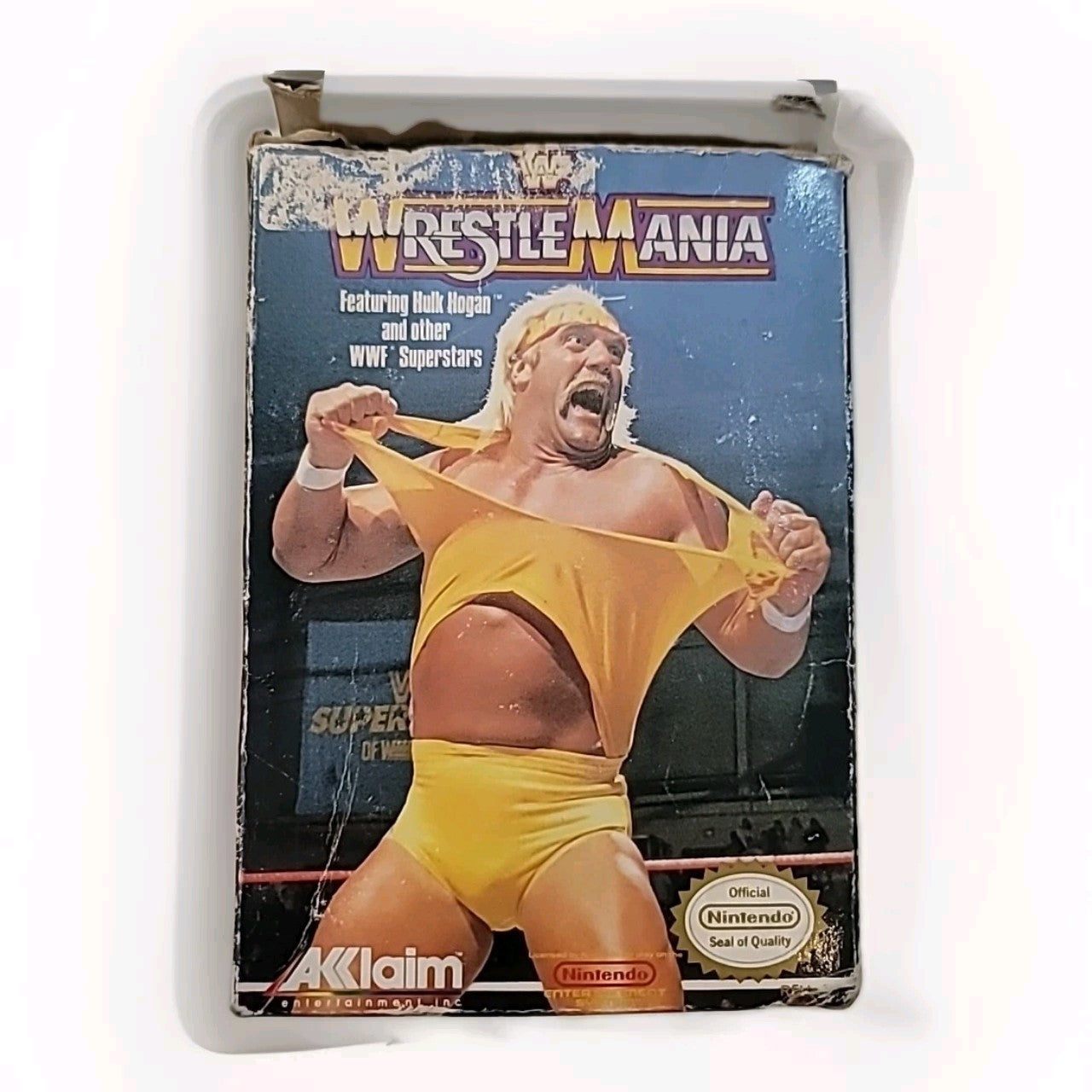 WWF WrestleMania (Nintendo NES 1989) - NEAR COMPLETE / BOX / MANUAL / NO POSTER