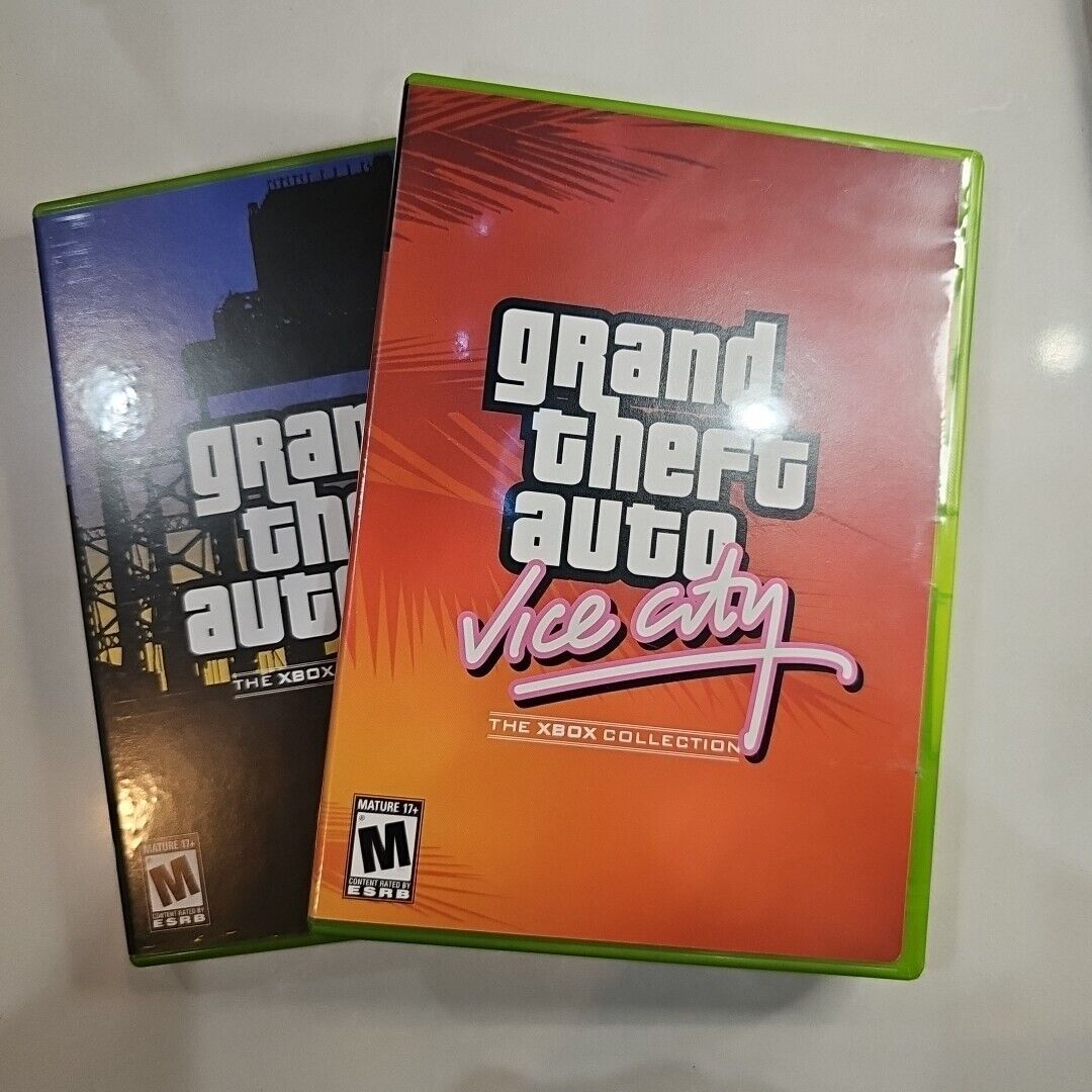 Grand Theft Auto Double Pack (Microsoft Xbox, 2003) Complete w/Posters - Tested