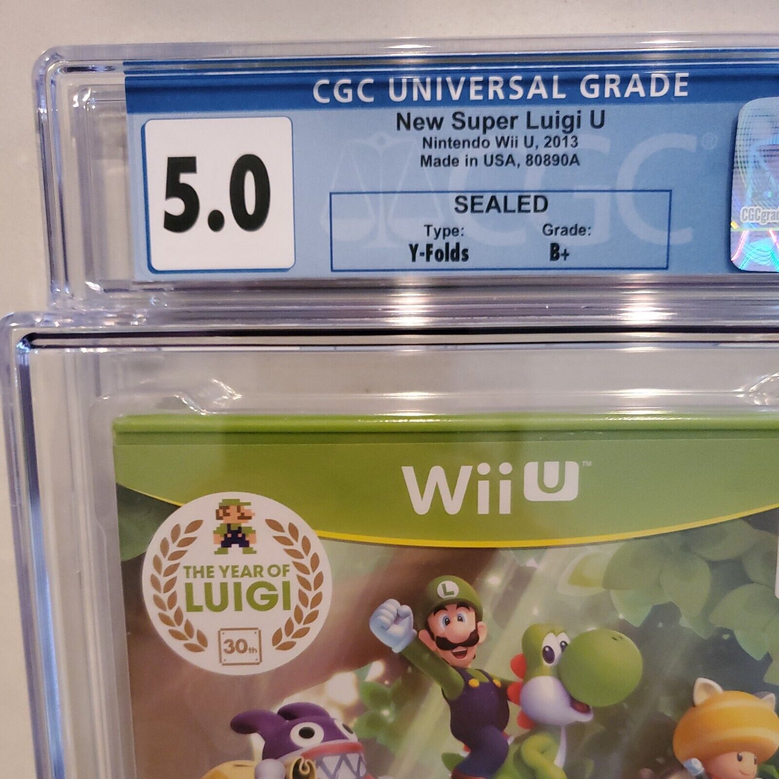 Brand New Factory Sealed Nintendo WiiU Wii U Game New Super Luigi U CGC 5.0