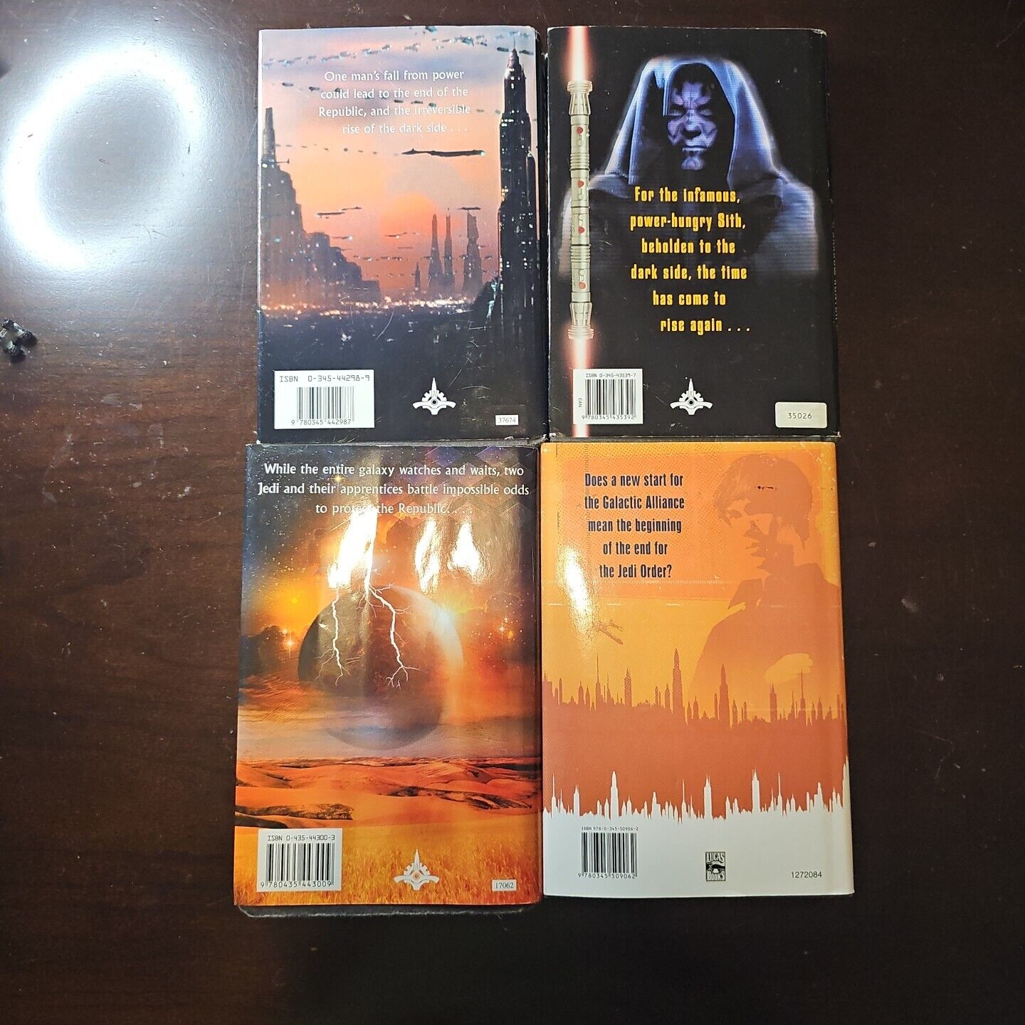 Lot 4 Star Wars Hardcover Books Darth MAUL APPROACHING STORM FATE OF JEDI, CLOAK