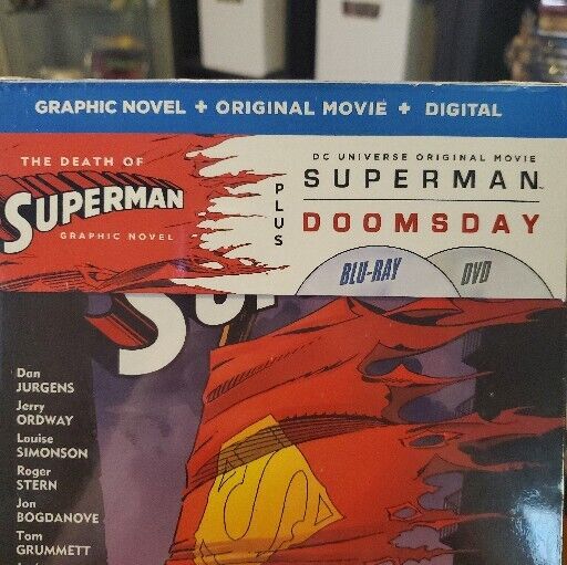 The Death of Superman Graphic Novel Plus Superman/Doomsday Blu Ray and DVD