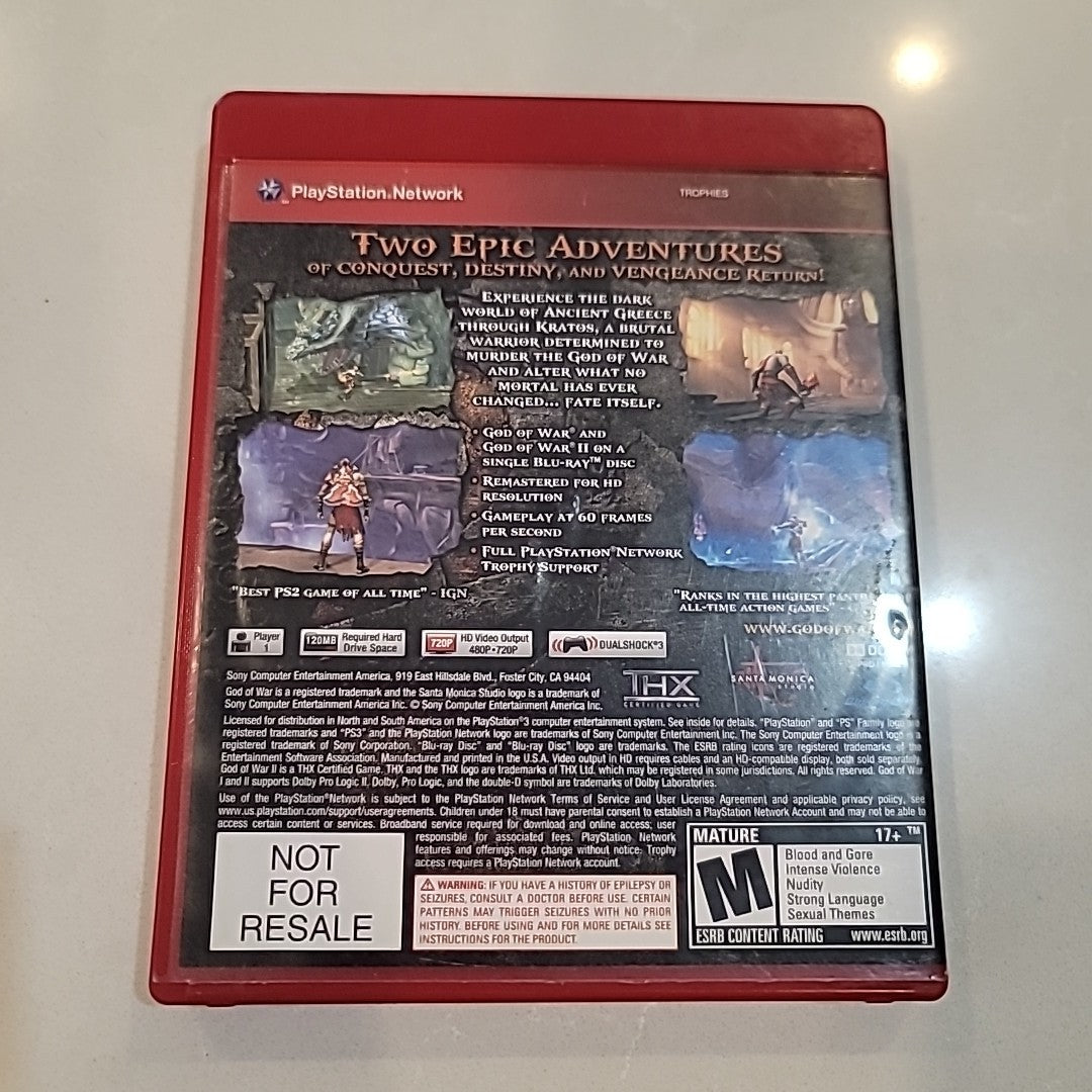 God of War Collection PS3 (Sony PlayStation 3, 2009) No Manual 