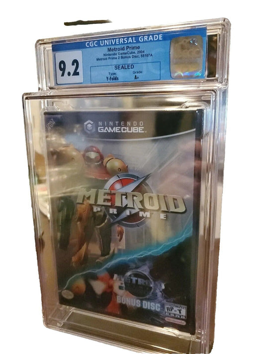 2004 Nintendo Gamecube Metroid Prime w/ Echoes Bonus Disc WATA CGC 9.2 A+ Seal