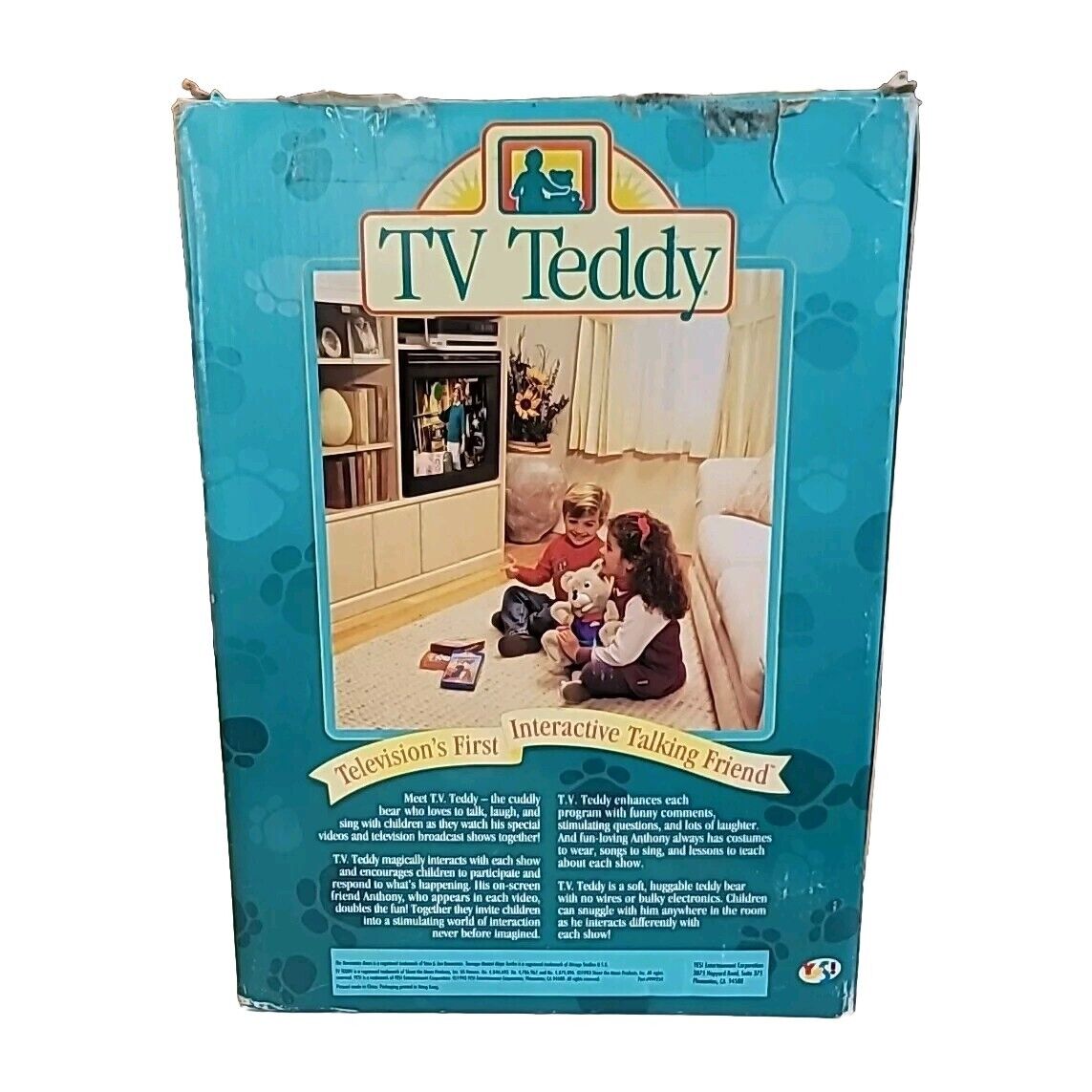 TV Teddy Vintage VHS VCR Interactive Wireless Teddy 