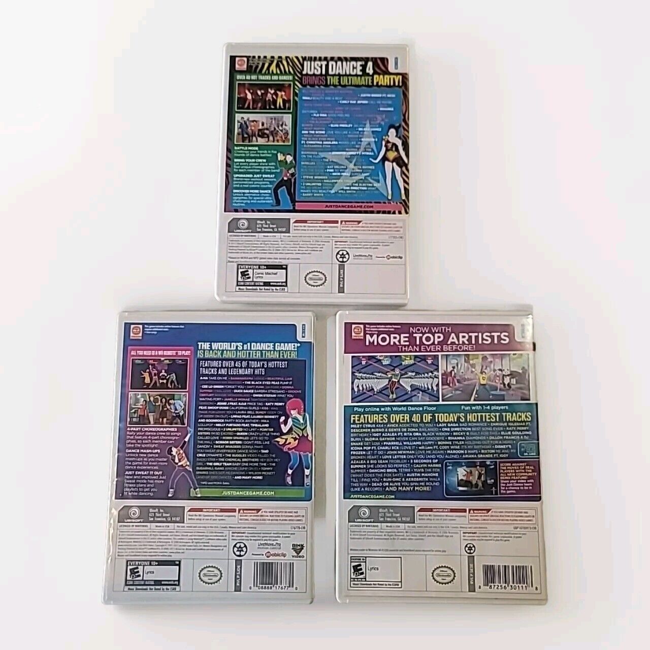 Wii Lot Just Dance 3, 4, 2015