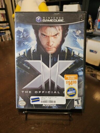 X-Men The Official Game (Nintendo GameCube, 2001)  Blockbuster RENTAL WITH CASE