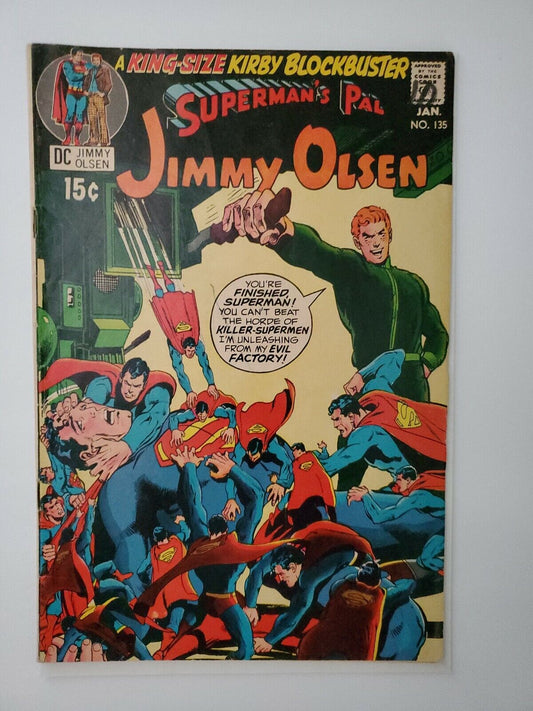 SUPERMAN'S PAL JIMMY OLSEN #135,KIRBY,ADAMS,2nd DARKSEID,NICE BOOK!