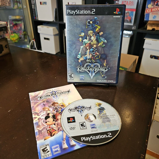 Kingdom Hearts 2 (Sony PS2, 2006) Authentic Complete CIB Balck Label TESTED!!