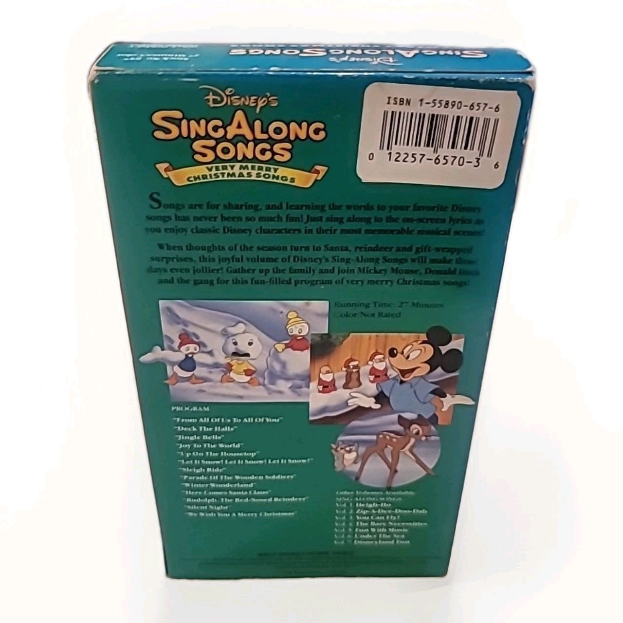 *Tested* VHS Disney's Sing Along Songs Very Merry Christmas Songs Volume Eight 8