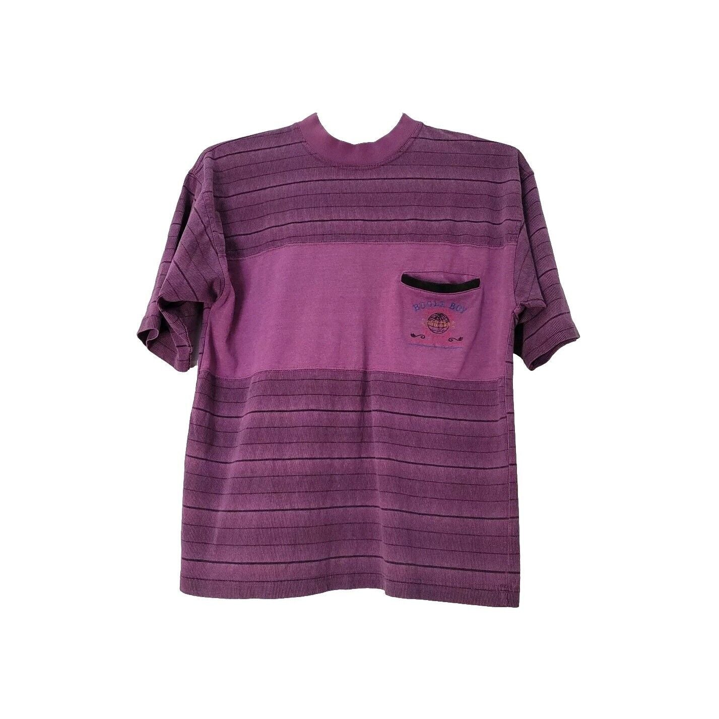 Vintage Bugle Boy 90's Men's Polo Purple- Embroidery (20in x 26in)