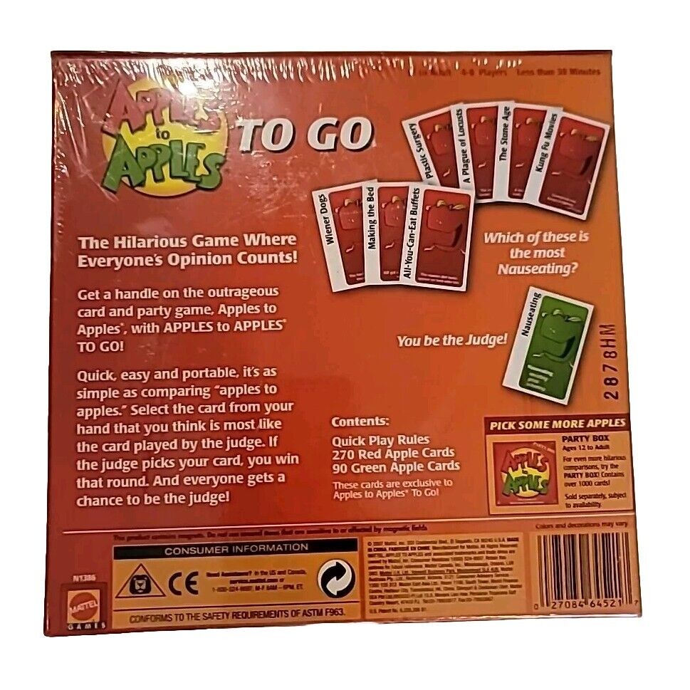 Mattel Apples to Apples Party Box Party Game *Brand New*