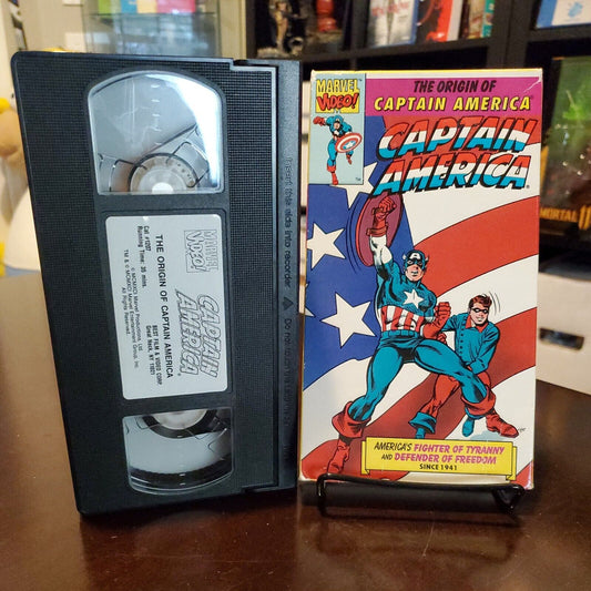 Captain America : Origin of Captain America VHS - Marvel Video! Vintage BB2