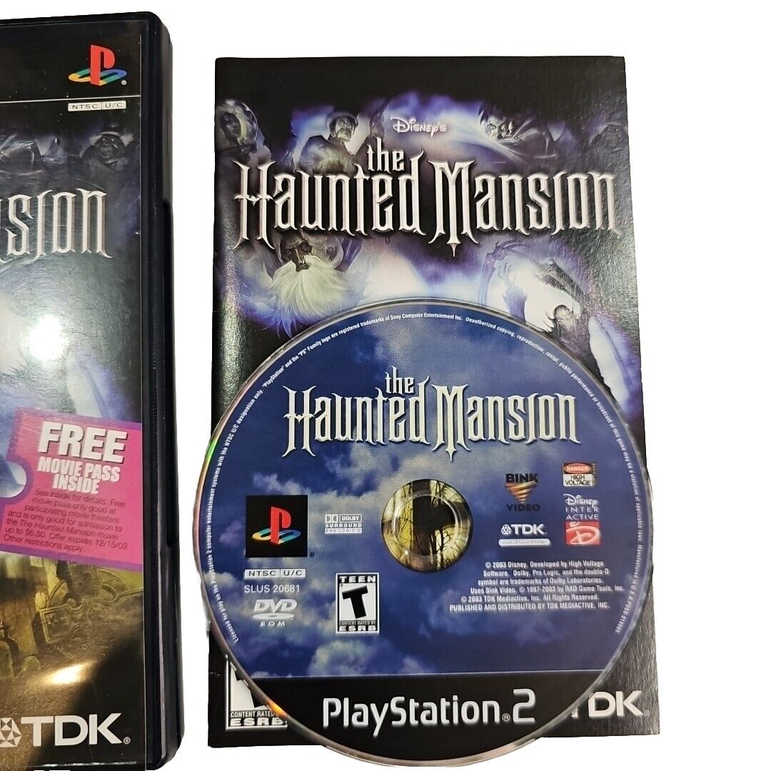 The Haunted Mansion PS2 PlayStation 2 + Movie Ticket - Complete CIB