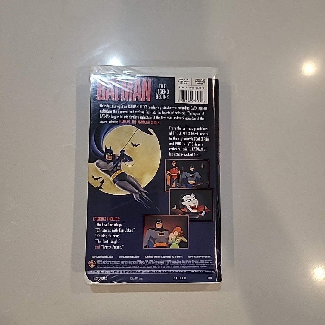 Batman: The Animated Series - The Legend Begins VHS 2002 Clamshell 