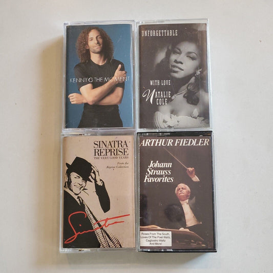 Natalie Cole Frank Sinatra Kenny G Johann Strauss Cassette bundle! 