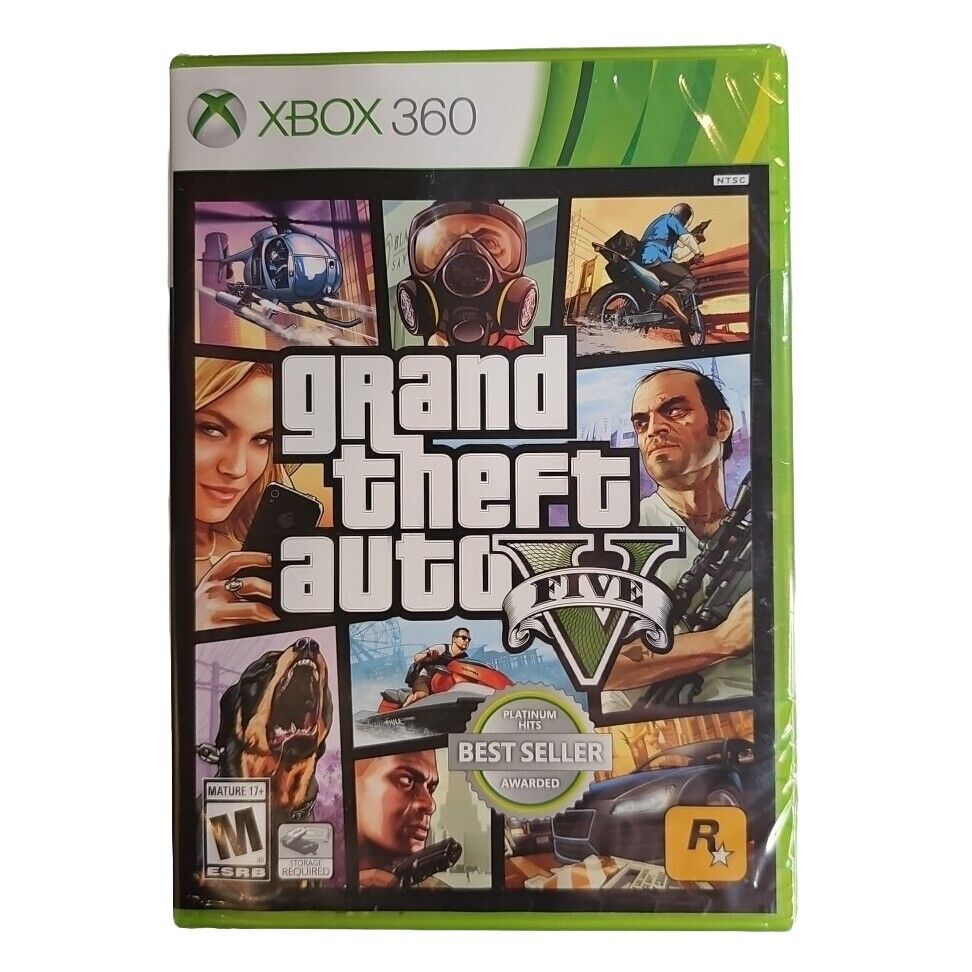 Grand Theft Auto V GTA 5 ( Microsoft Xbox 360, 2013) BRAND NEW & Factory Sealed