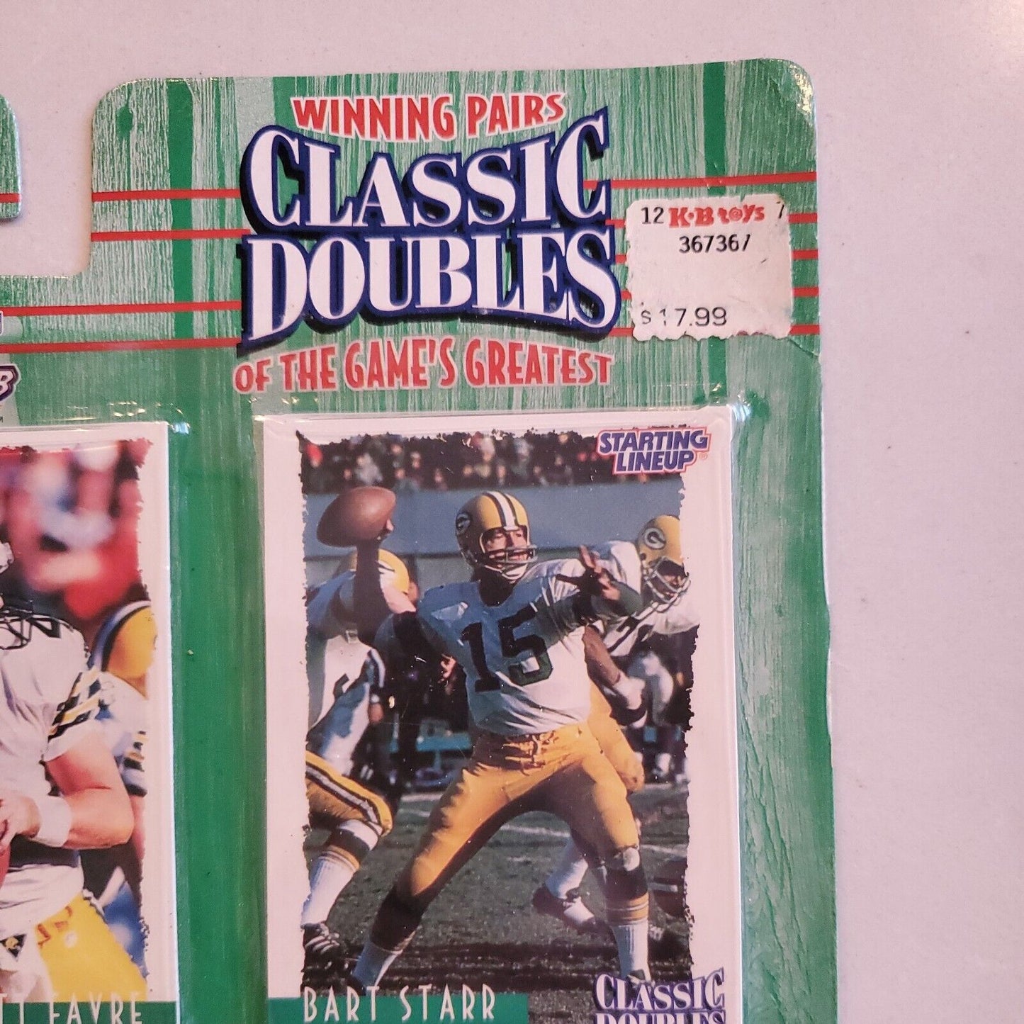 1997 Starting Lineup Classic Doubles Brett Favre / Bart Starr Green Bay Packers