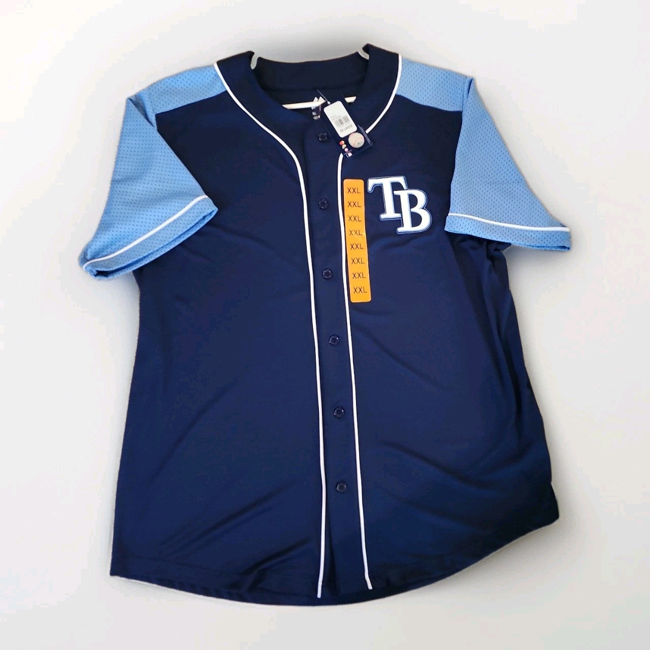 NWT Men's Majestic Tampa Bay Baseball Jersey XXL 2XL