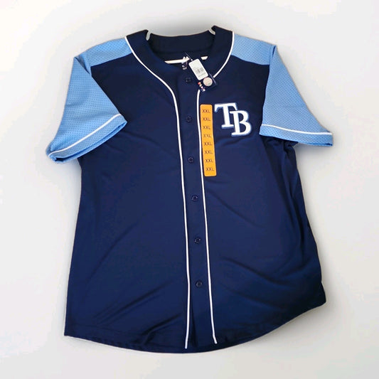 NWT Men's Majestic Tampa Bay Baseball Jersey XXL 2XL