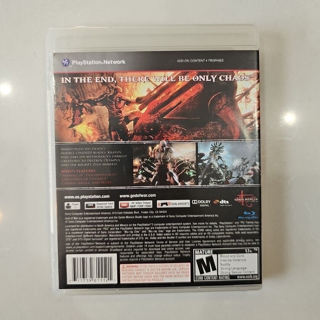 God of War III (Sony PlayStation 3, 2010) No GAME