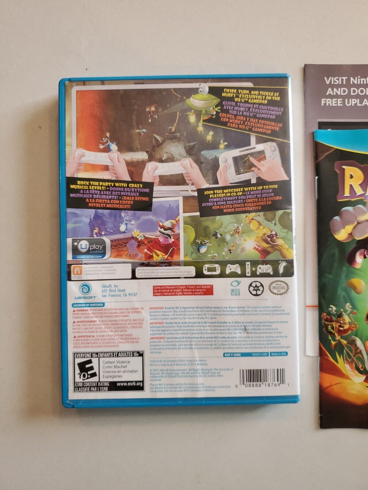 Rayman Legends (Nintendo Wii U, 2013) WiiU - CIB Complete w/ Manual - Tested 