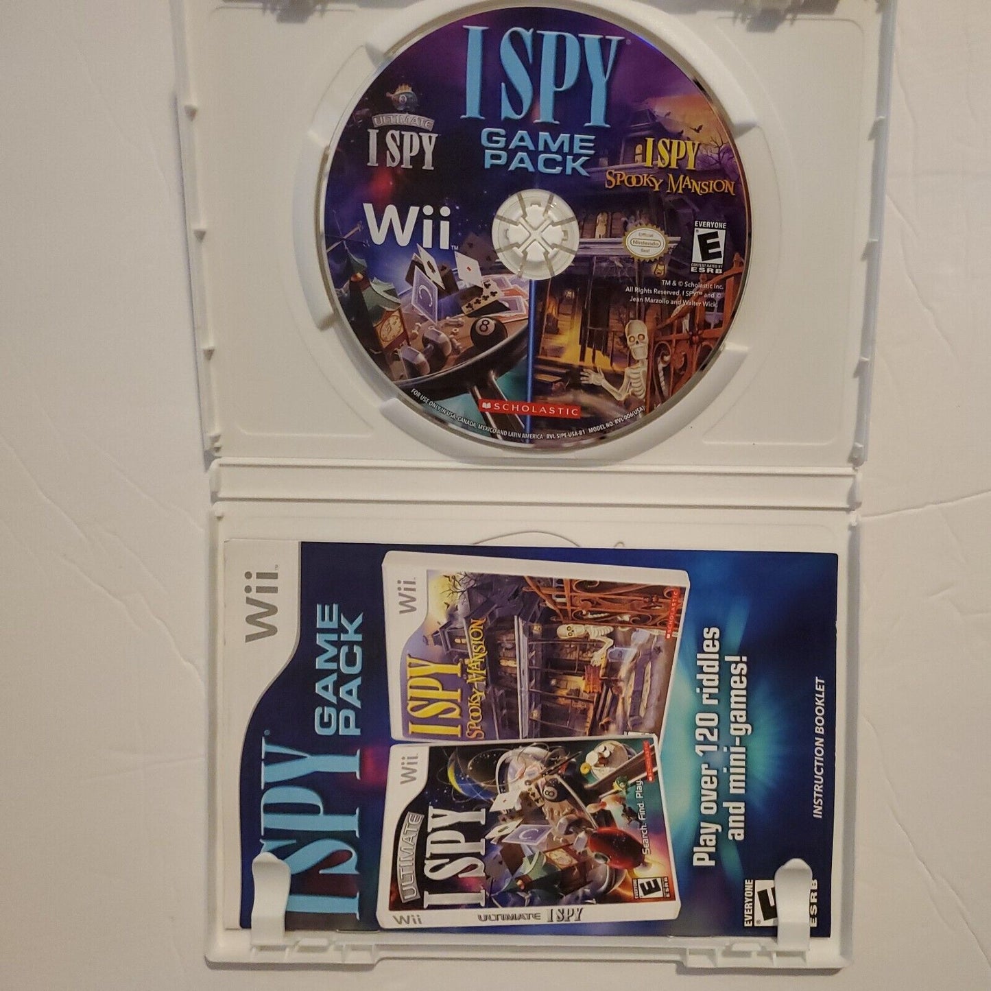 I Spy Game Pack - Ultimate / Spooky Mansion (Nintendo Wii, 2009) Complete CIB