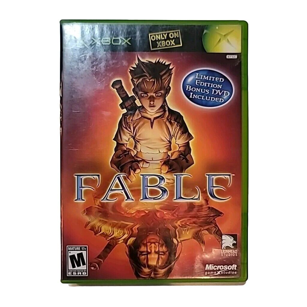 Fable (Microsoft Xbox, 2004) - Complete w/ Manual & BONUS DVD - 