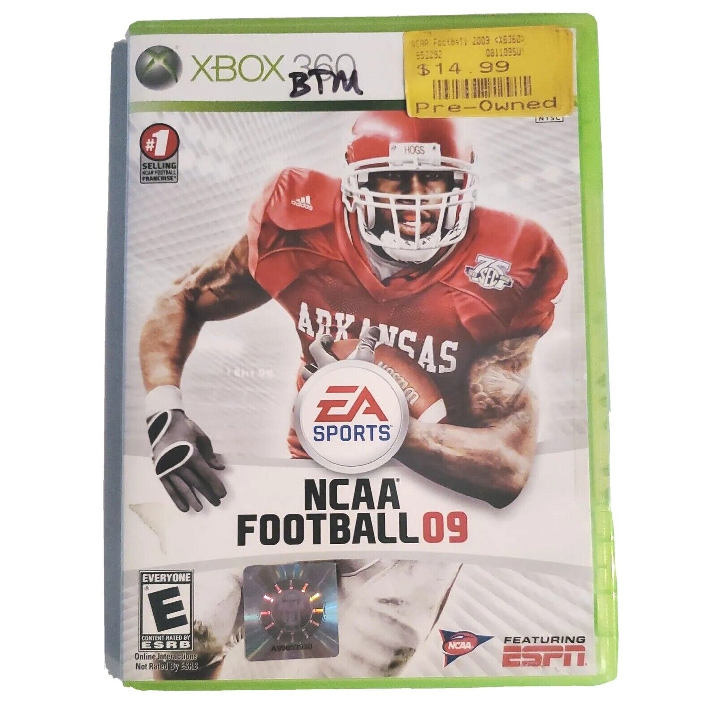 NCAA Football 09 (Xbox 360 2008) Tested Working No Manual SB1