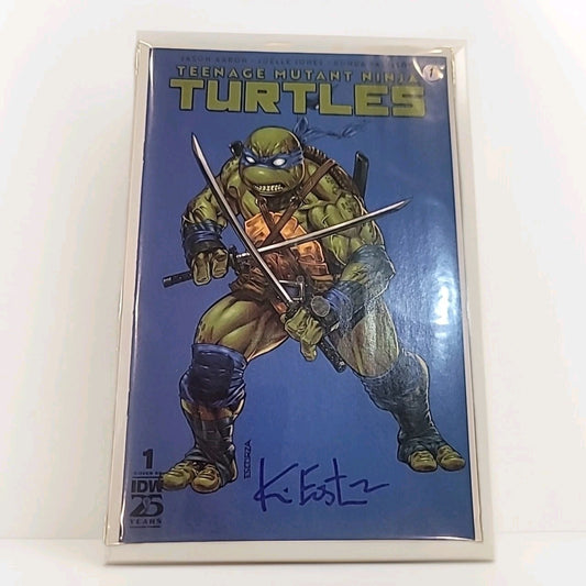 TMNT #1 SDCC Escorza Leonardo Trade Signed By Kevin Eastman W COA SDCC 2024 NM