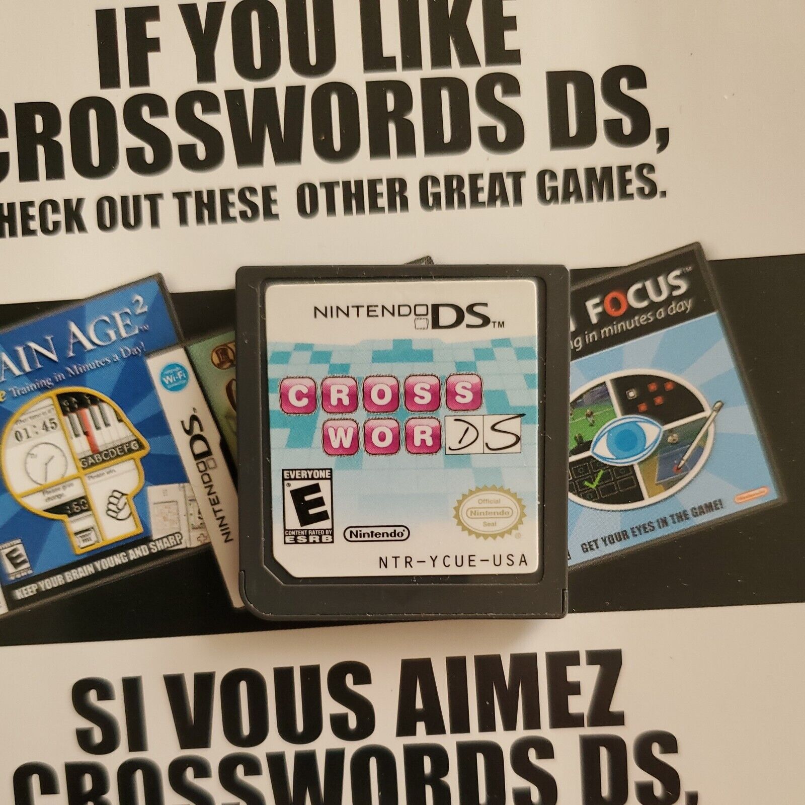 NINTENDO DS CROSSWORDS GAME - CIB - COMPLETE WITH CASE AND MANUAL