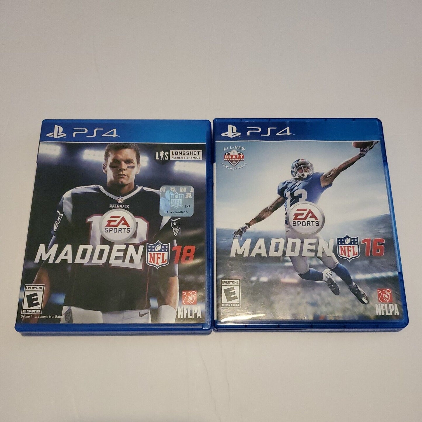 Madden NFL 16 and 18 For PlayStation 4 PS4 Football Very Good 