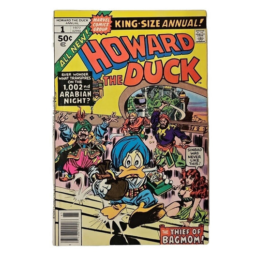 HOWARD THE DUCK KING SIZE ANNUAL #1 - 1977 BRONZE AGE MARVEL COMICS - FN/FINE+