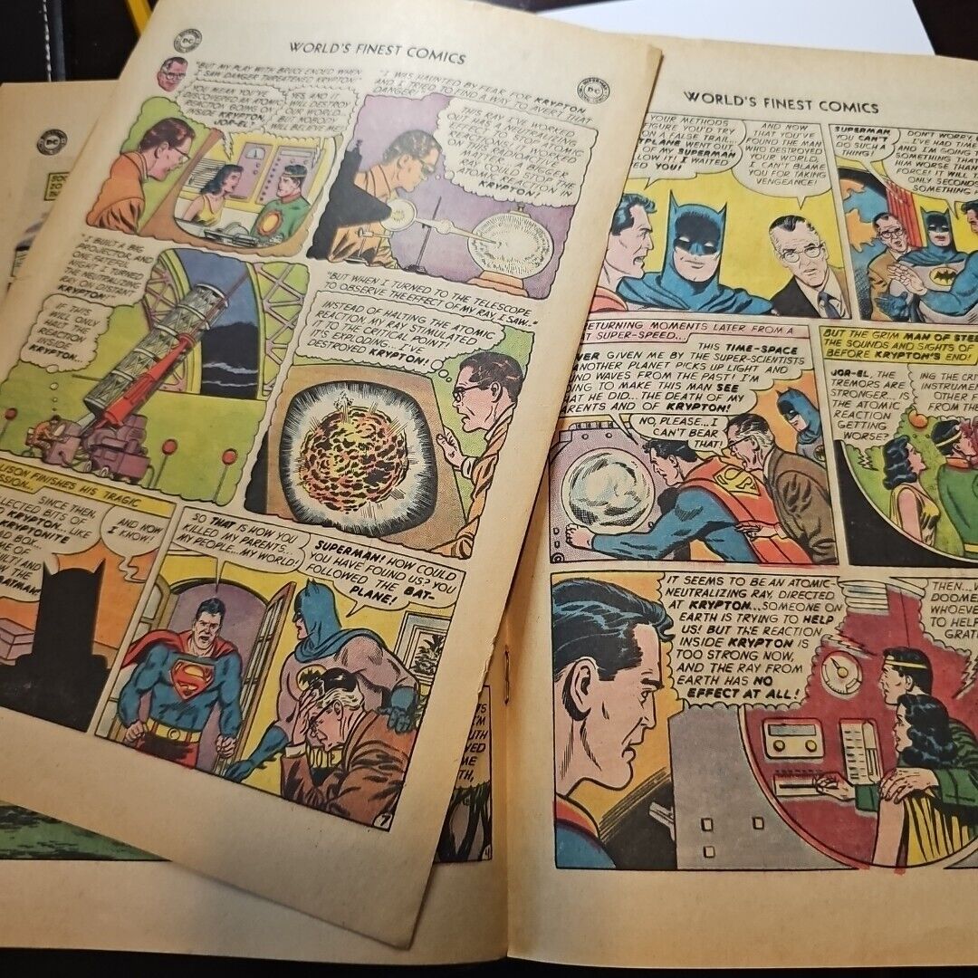 World’s Finest #146 Comic Book 1964 DC Comics Detached Centerfold 