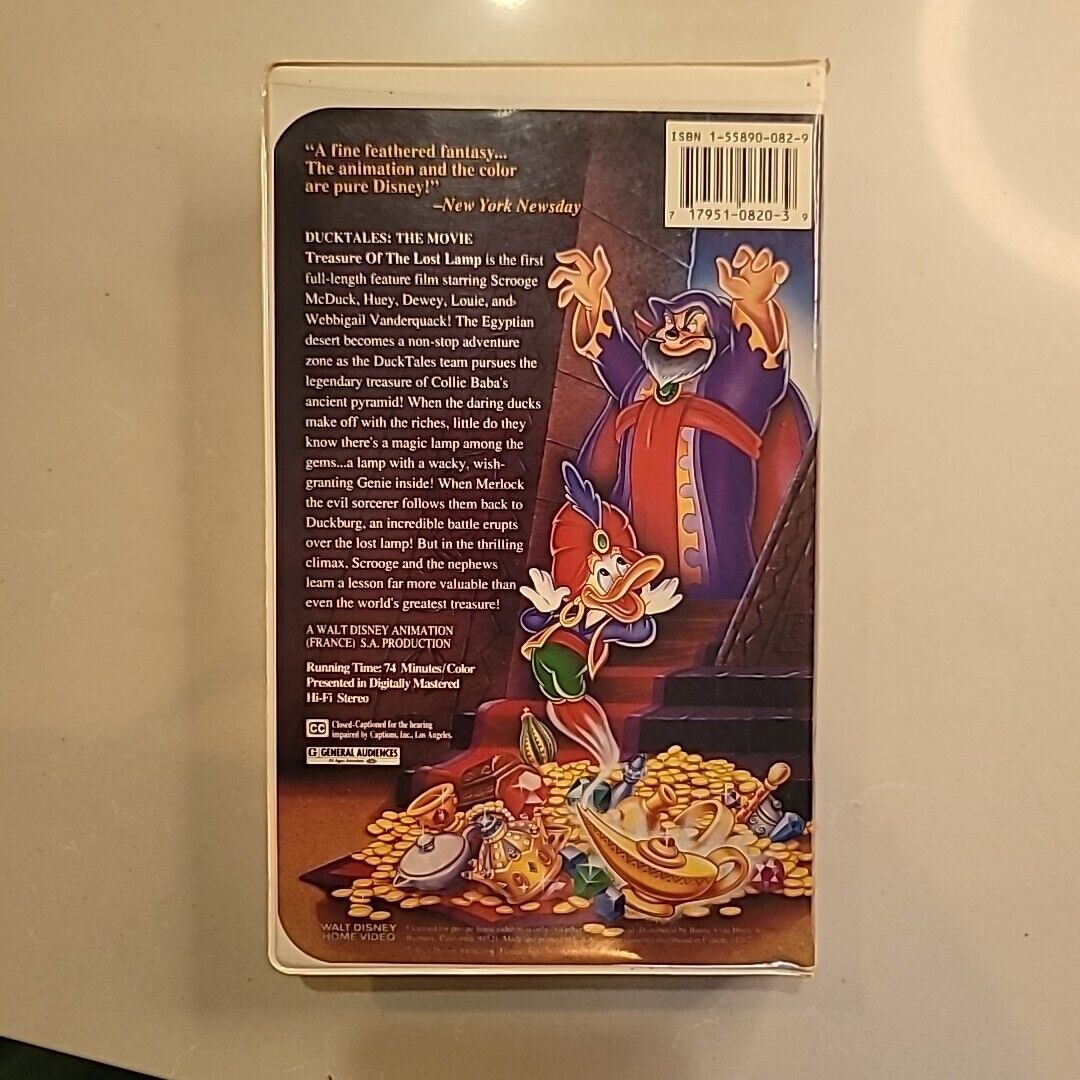 Disney's Ducktales The Movie: Treasure Of The Lost Lamp (VHS) Clamshell