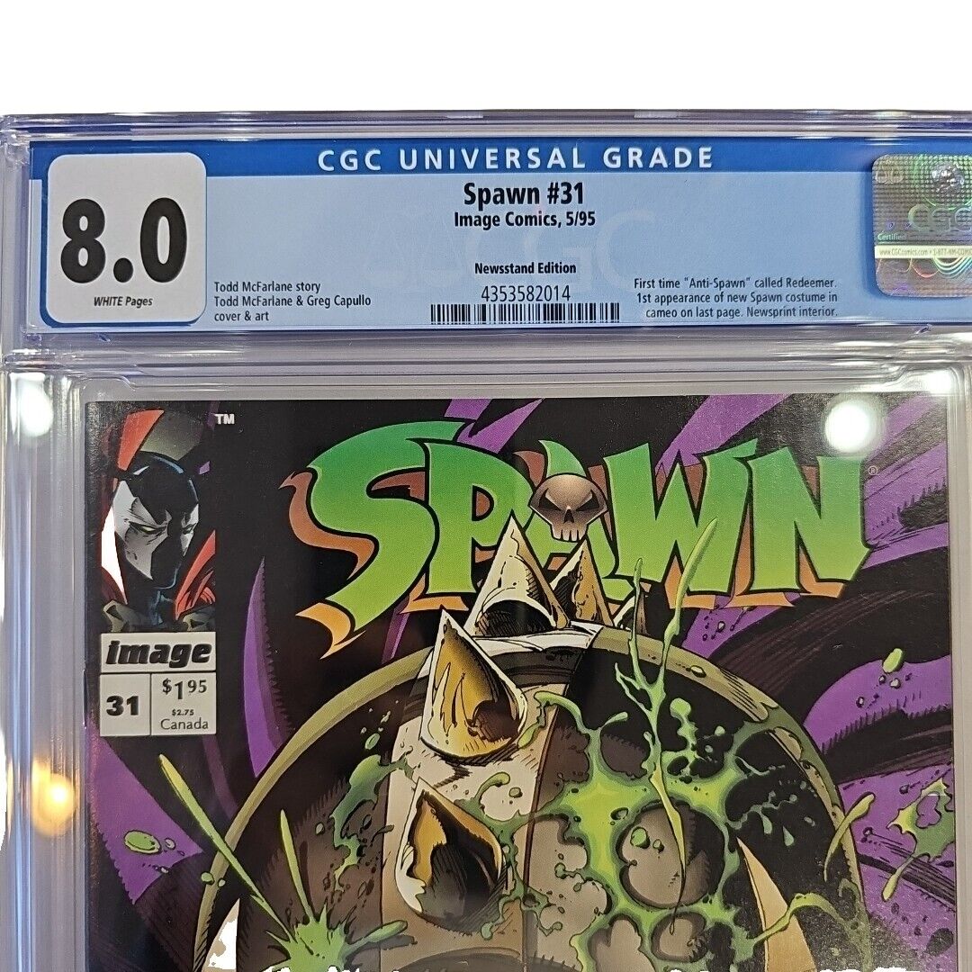 Spawn #31 CGC 8.0 Newsstand Todd McFarlane Reedemer Rare