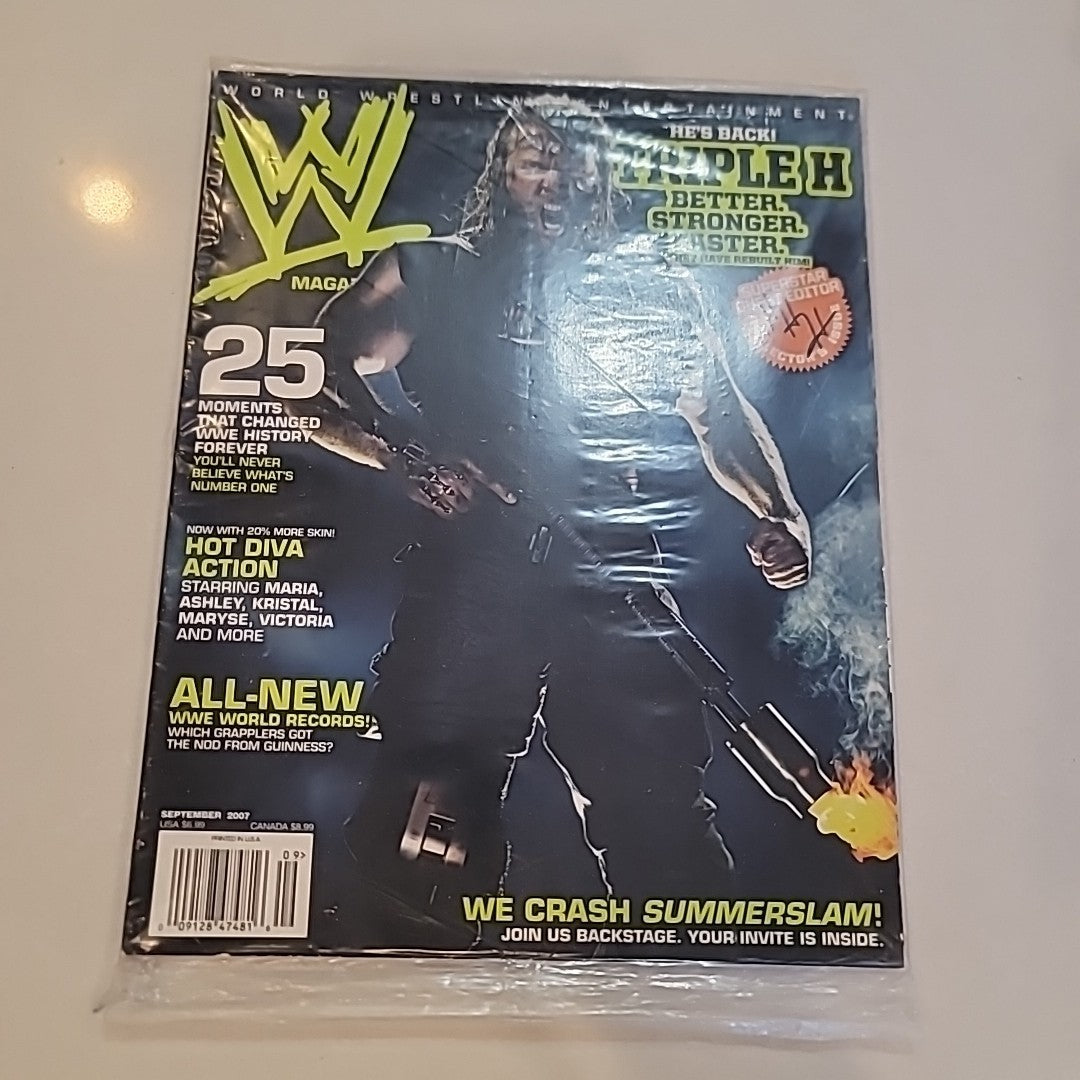 WWE Wrestling Magazine | September 2007 | TRIPLE H | Divas | Crash Summerslam!