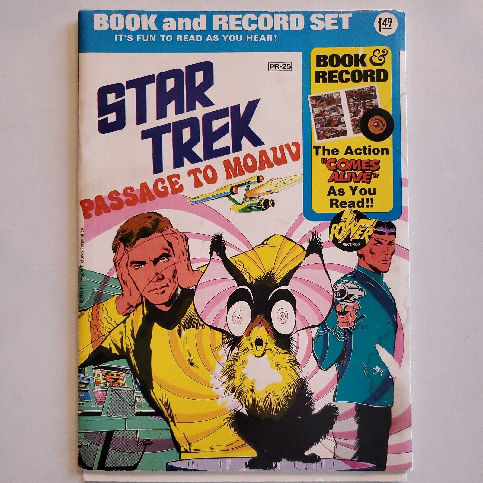 Star Trek Passage to Moauv, Book and Record Set PR-25, Power Records 1975